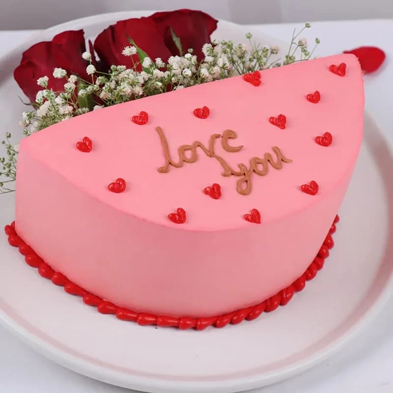 Rosy Love Half Chocolate Cake Sweet — view 3 of 4