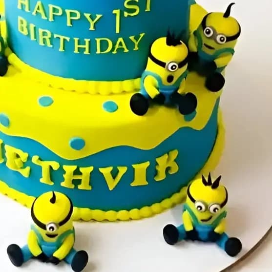 2 Tier Minion Theme Cake Dream — view 3 of 3