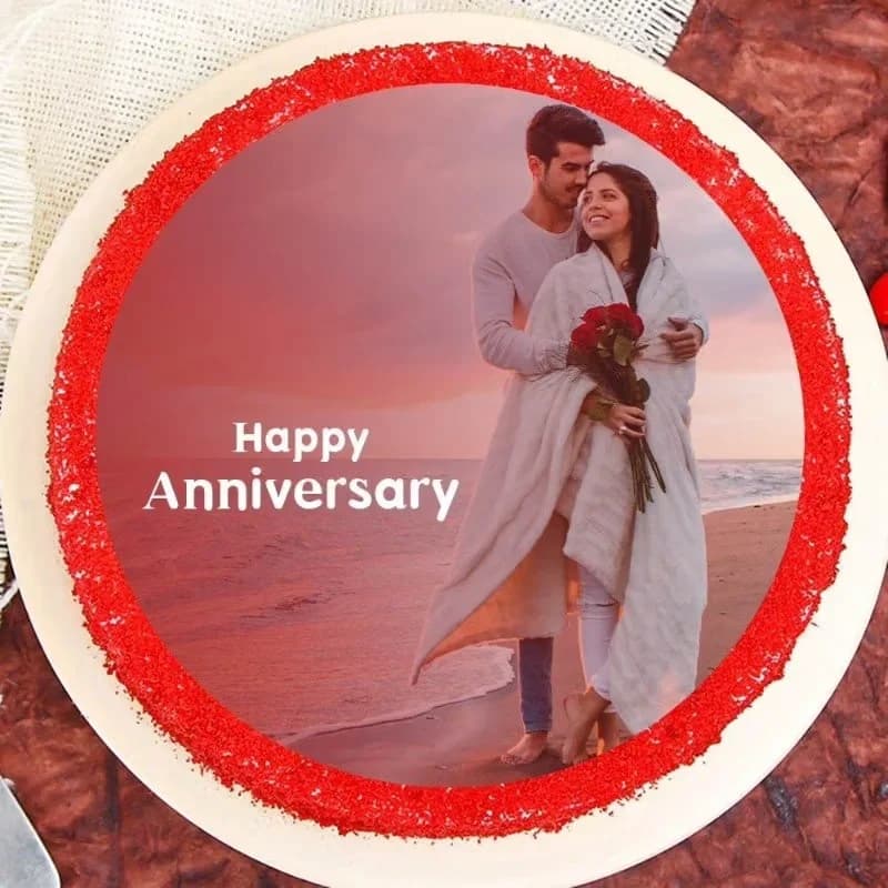 Photo Anniversary Red Cake Sweet — view 3 of 3