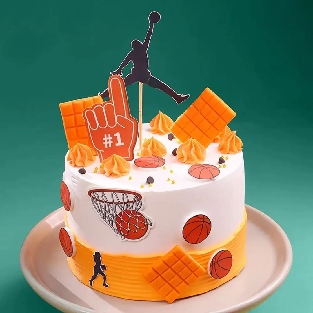 Top Fan Basketball Theme Cake Sweet — view 2 of 3