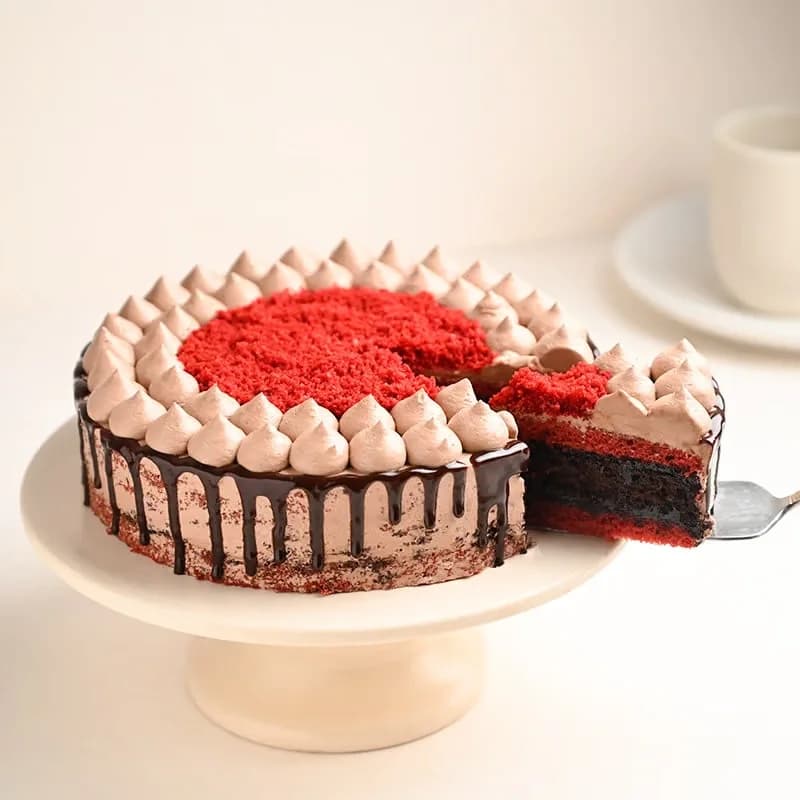 Red Velvet Anniversary Cake With Topper Delice — view 2 of 4
