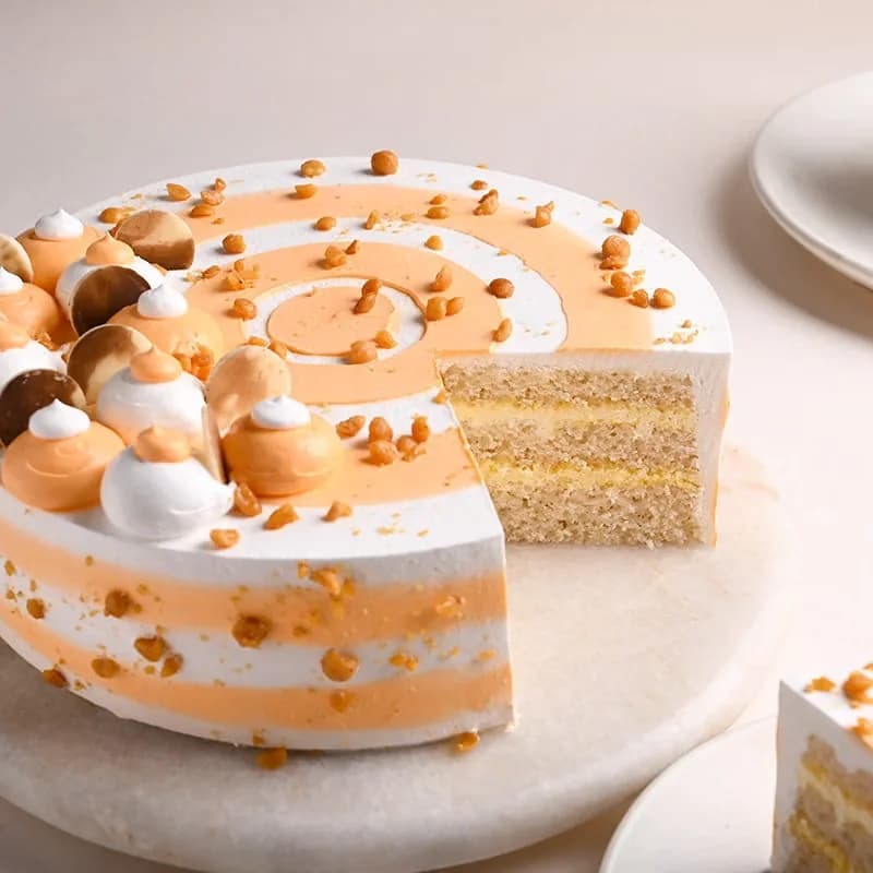 Butterscotch Cake With Birthday Topper Sweet — view 2 of 3