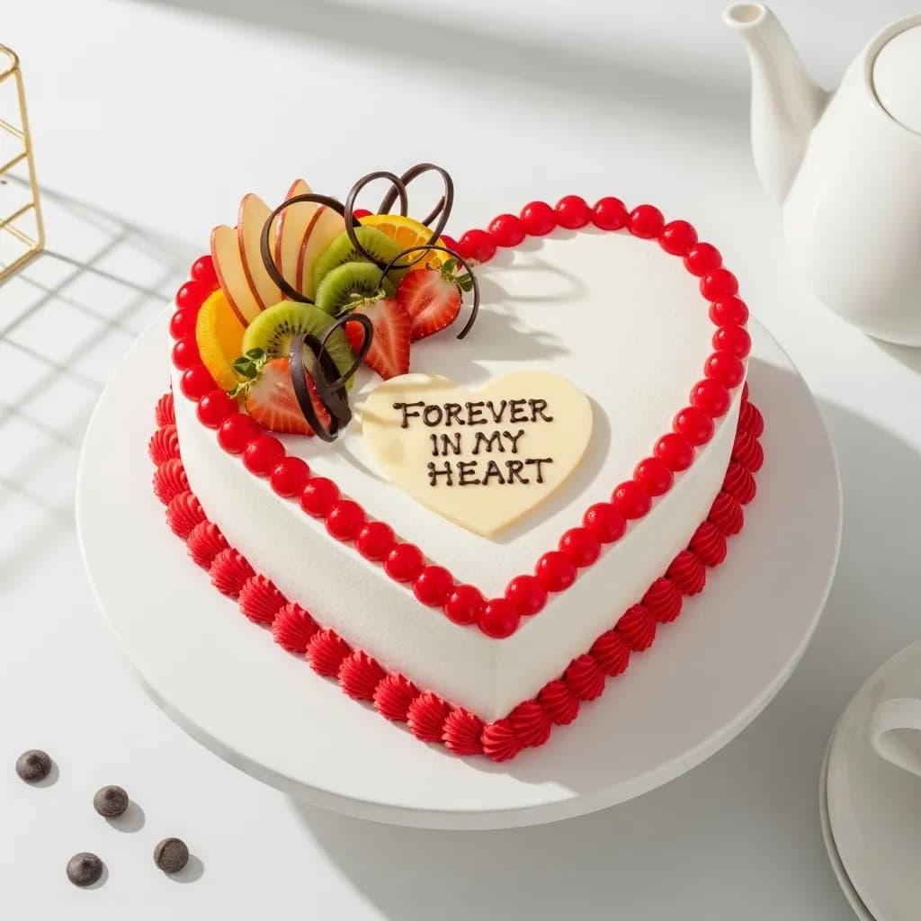 Fruit Cake in Heart Shape Delice — view 2 of 3