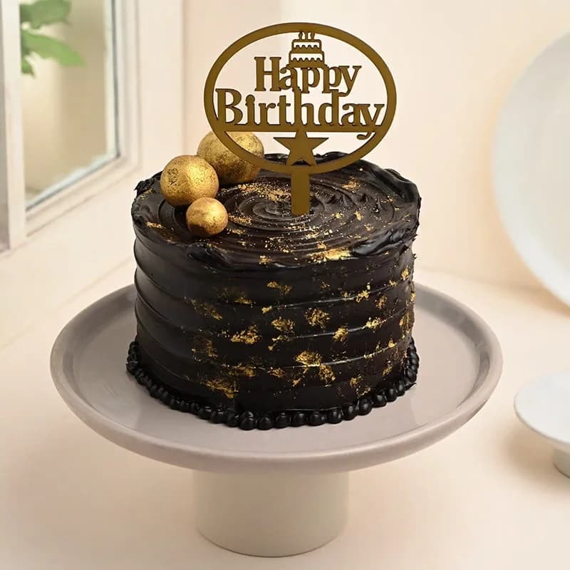 Golden Choco Balls Birthday Chocolate Cake Delice — view 1 of 4