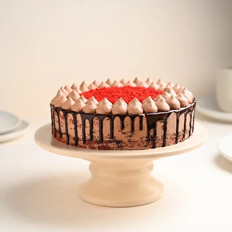 Red Velvet Anniversary Cake With Topper Delice — view 3 of 4