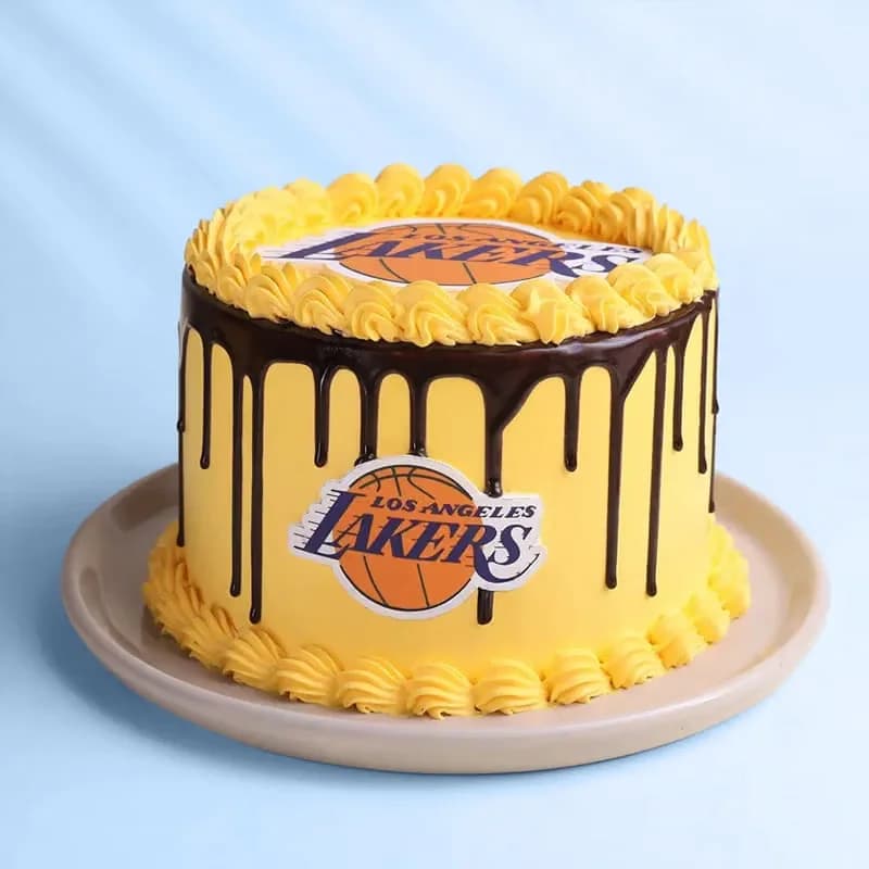Lakers Chocolate Drip Cake Sweet — view 3 of 3