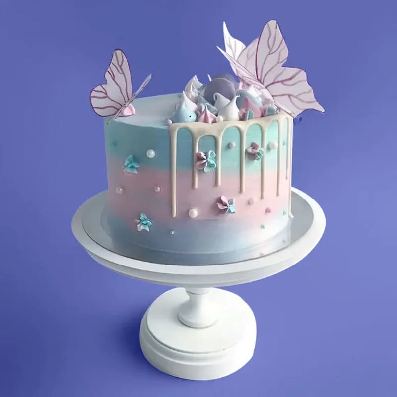 Pastel Butterfly Drip Cake Delice — view 1 of 1