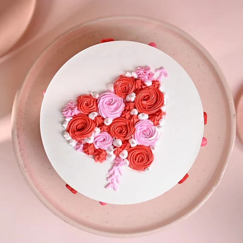 Hearts Topped Black Forest Cake Delice — view 2 of 3