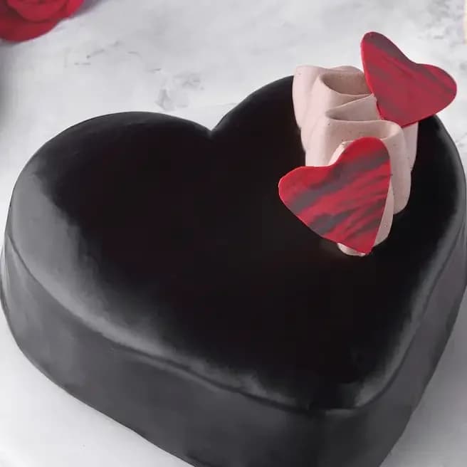 Truffle Heart Shaped Cake Delice 500gm — view 2 of 2