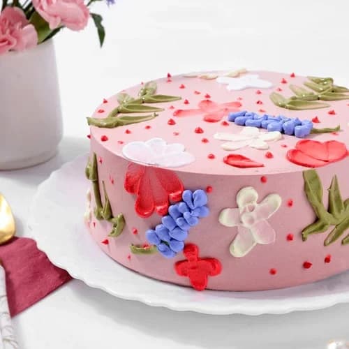 Pink Floral Delight Cake Delice — view 3 of 3