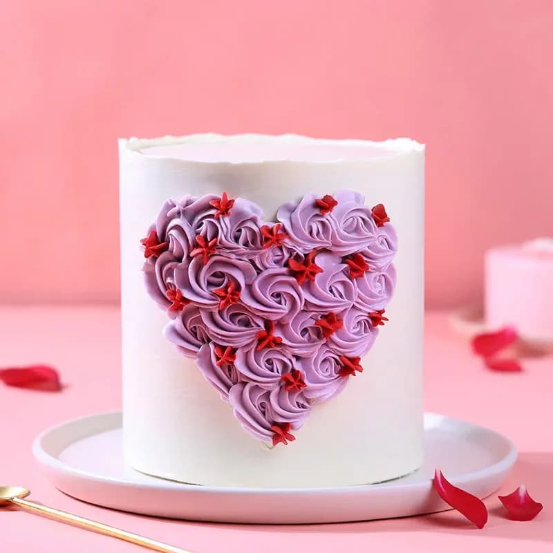 Lavender Love Heart Chocolate Cake Delice — view 1 of 3