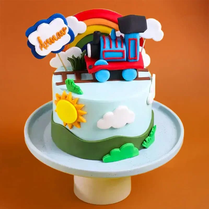 Thomas Train N Rainbow Theme Cake Delice — view 3 of 3