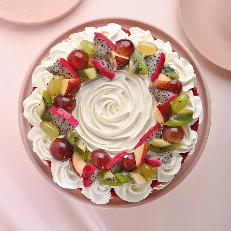 Berry Bliss Fruit Red Velvet Cake Delice — view 2 of 3