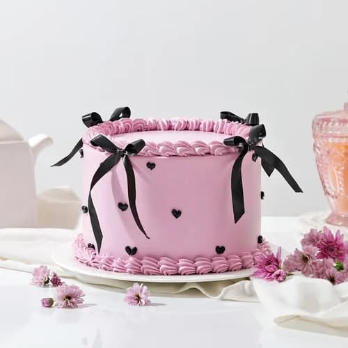Layers And Bow Cream Cake Delice — view 2 of 3