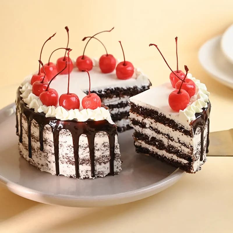 Cherry Topped Black Forest Cake Sweet — view 3 of 3