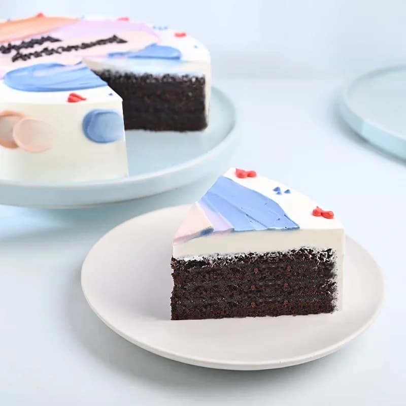 Happy Anniversary Colourful Chocolate Cake Sweet — view 5 of 5