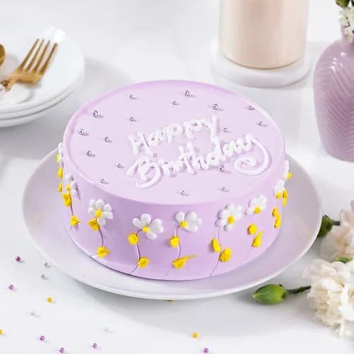 Pastel Purple Floral Cake Delice — view 2 of 3