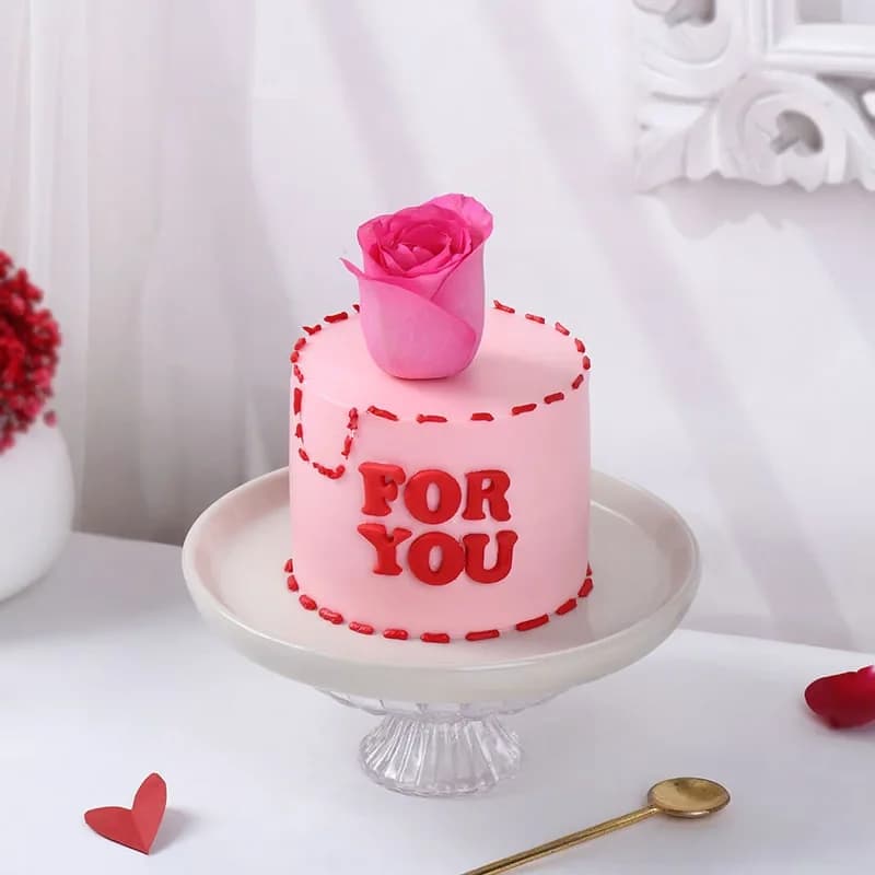 Pink Rose For You Butterscotch Cake Delice — view 2 of 3