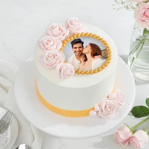 Rosy Fantasy Personalized Photo Cake Delice — view 3 of 3