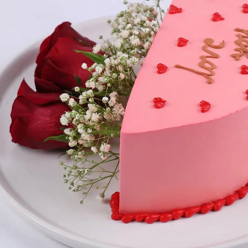 Rosy Love Half Chocolate Cake Sweet — view 2 of 4