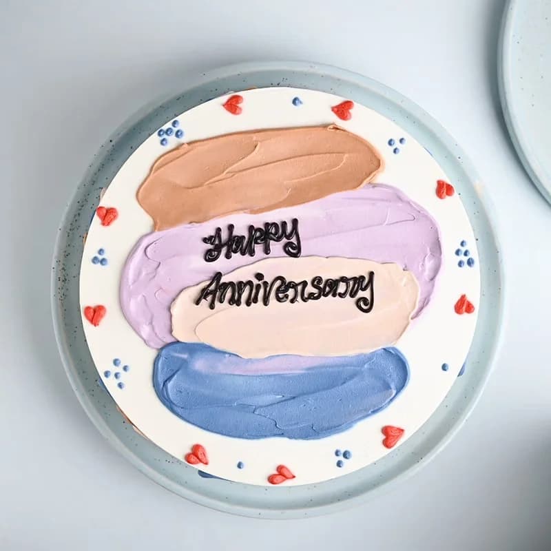 Happy Anniversary Colourful Chocolate Cake Sweet — view 3 of 5