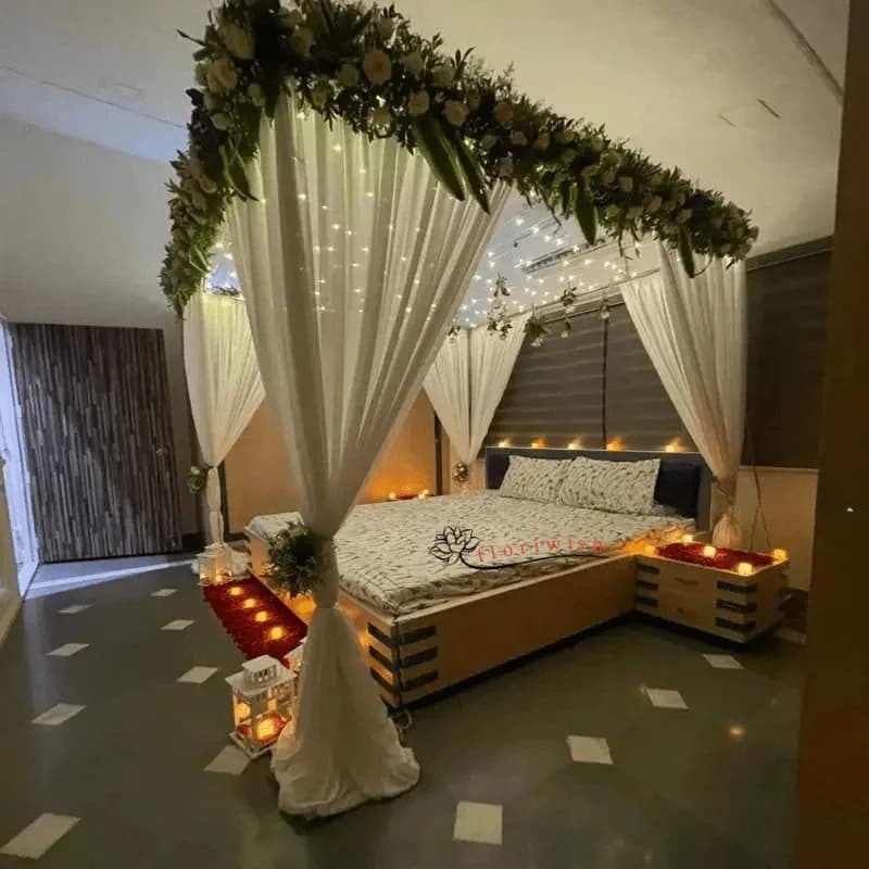 Elegant Wedding Night Flower Bed Decor Set — view 1 of 1