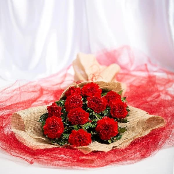 Celestial Carnations Jute Flowers  Bouquet — view 3 of 3