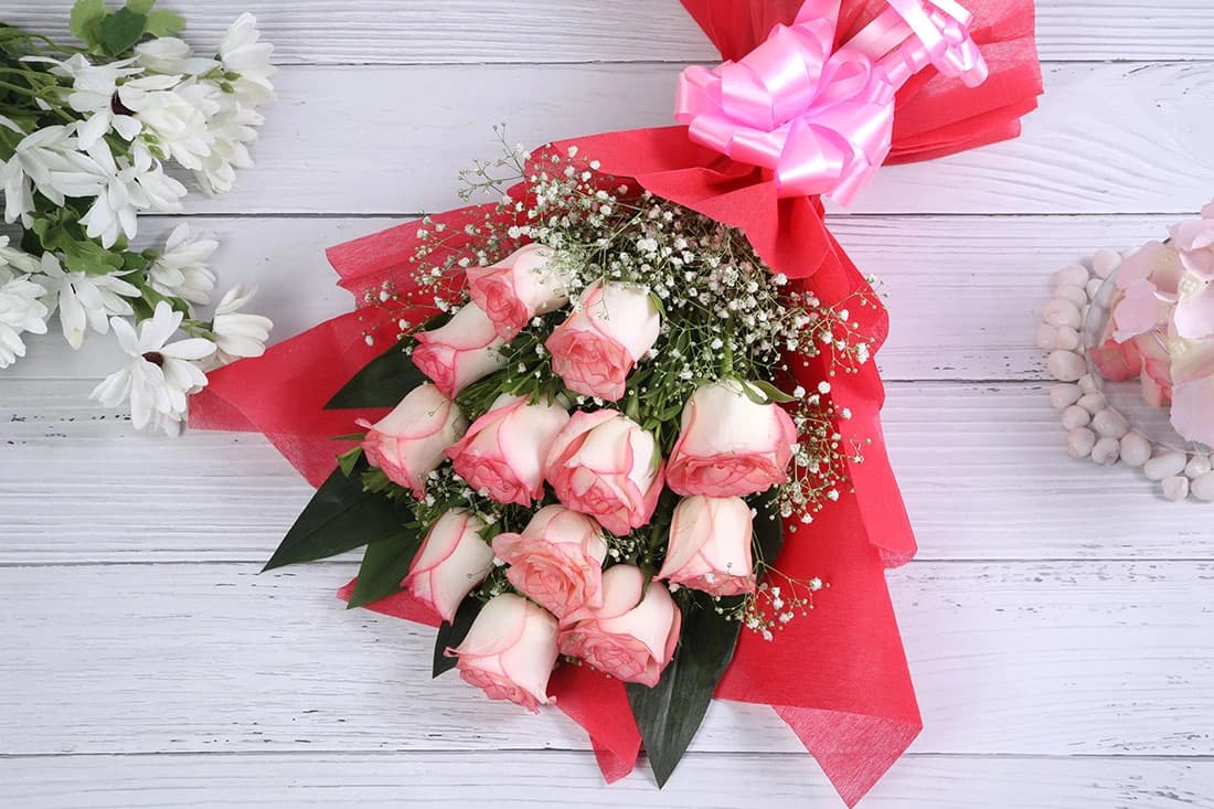 Pink rose love Flowers  bouquet — view 3 of 4