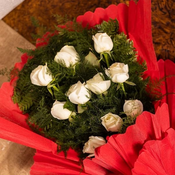 Pure Bliss White Rose Bouquet — view 3 of 3