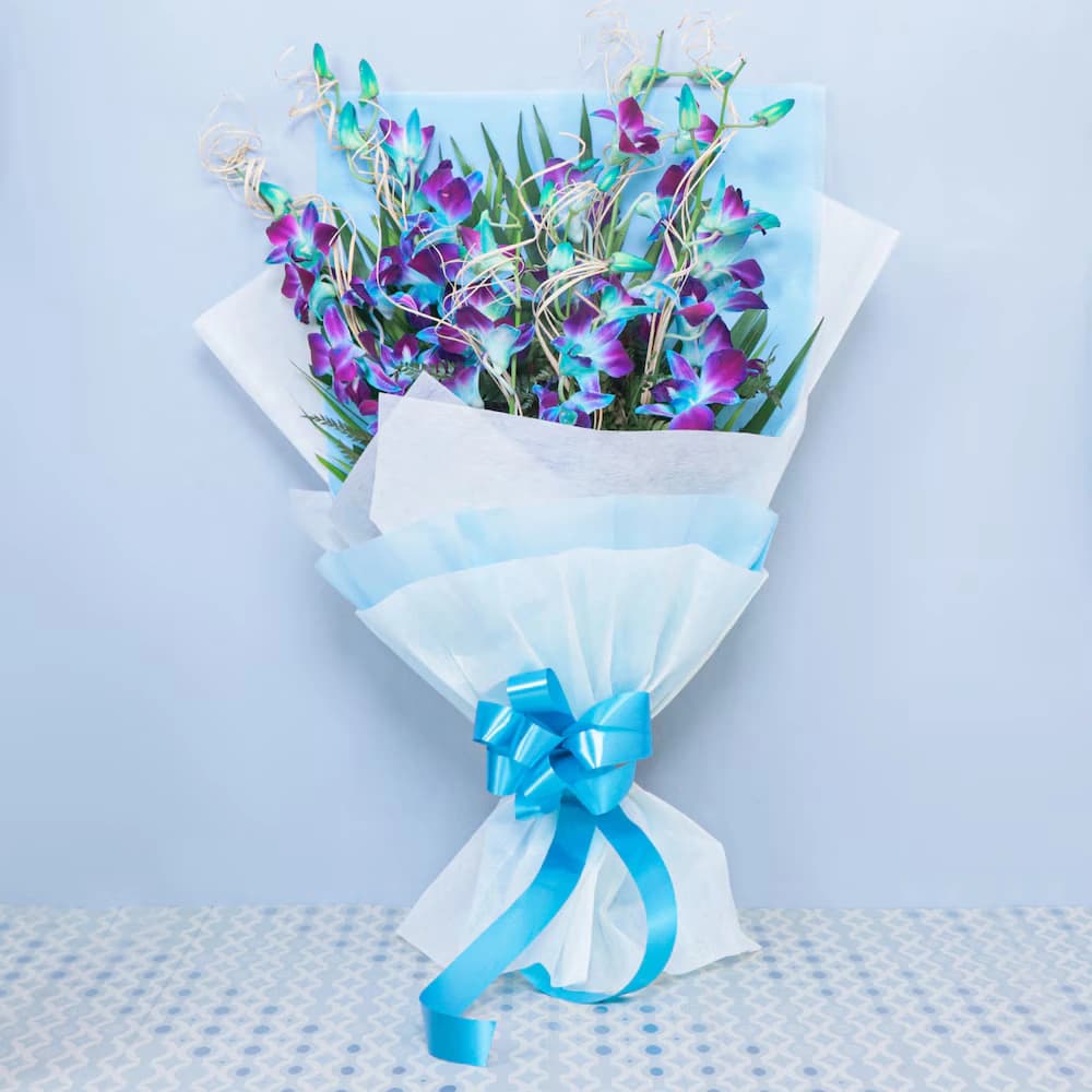 Vibrant Blue Orchids Bouquet — view 2 of 2
