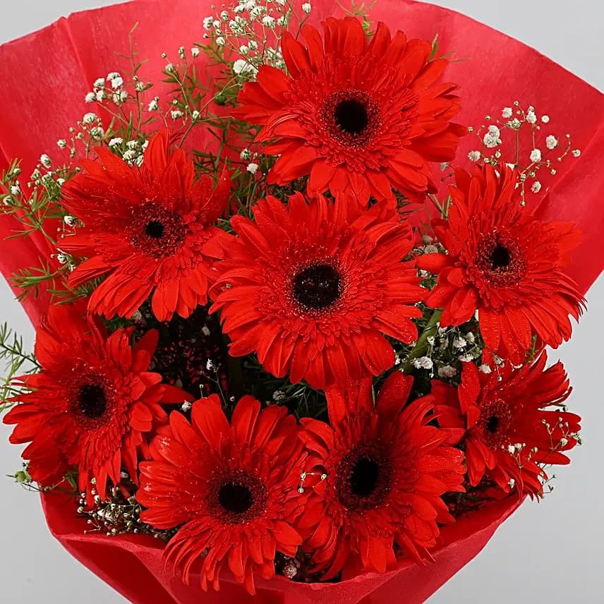 Red Elegance Gerbera Flowers  Bouquet — view 2 of 4