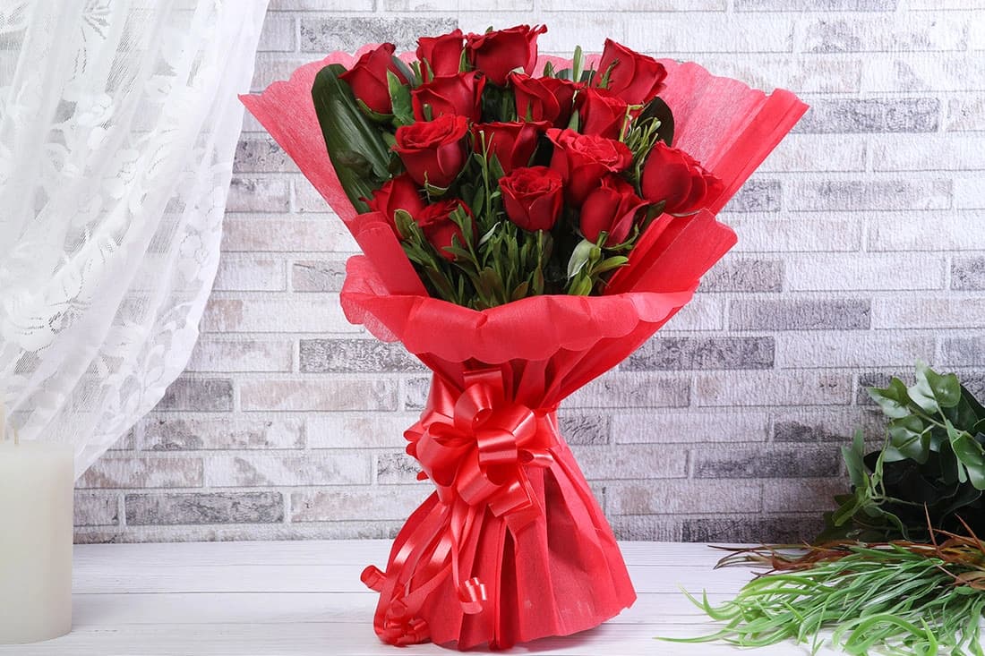 Red velvet rose Flowers  bouquet — view 1 of 3