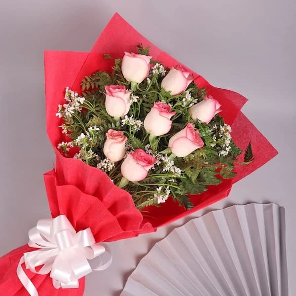 Pink roses exclusive bunch Flowers Bouquet — view 3 of 4