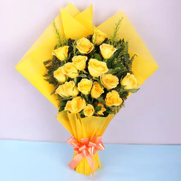 Stunning Yellow Roses Bunch Bouquet — view 3 of 3