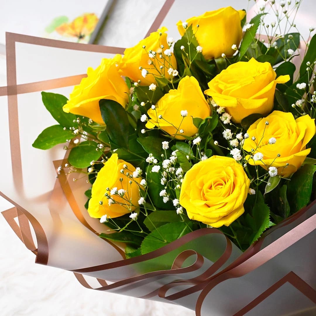 Vibrant Yellow Flowers  Roses For Forever Love — view 3 of 3