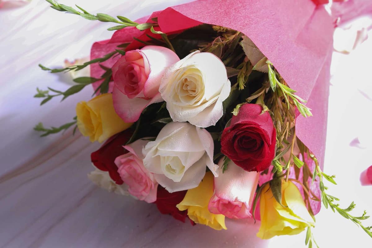 Rainbow Flowers  rose collective bouquet — view 3 of 4