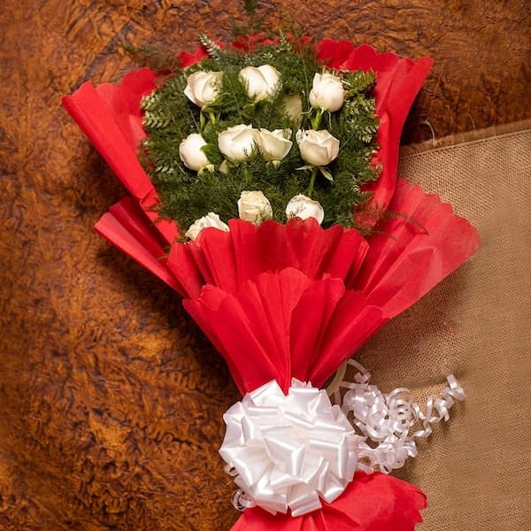 Pure Bliss White Rose Bouquet — view 2 of 3