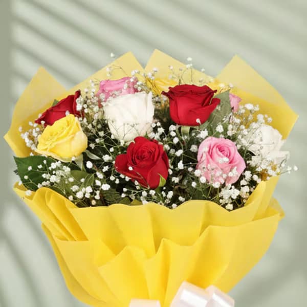 Elegant Mix Roses Flowers  Bunch — view 3 of 3