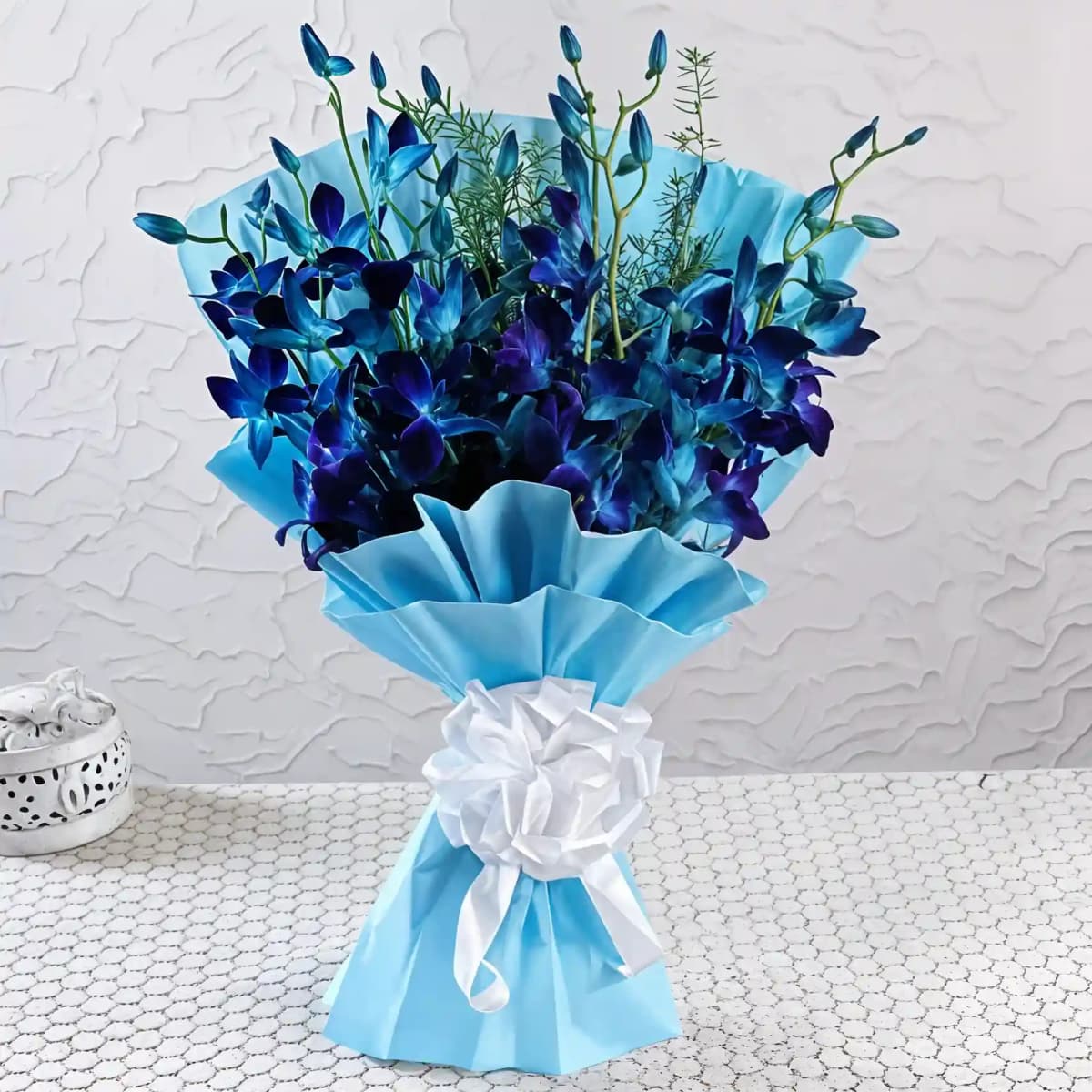 Fresh Blue Orchids Flowers  Bouquet — view 2 of 2
