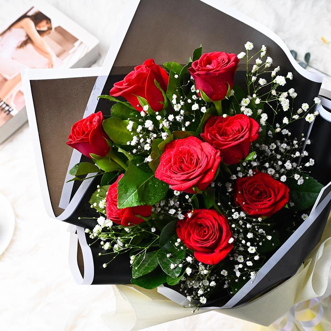 Heartfelt Red Roses Flowers  Bouquet — view 4 of 4