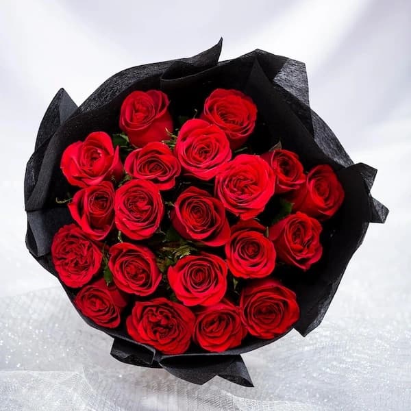 Mesmerizing Red Roses  Flowers Bouquet — view 3 of 3