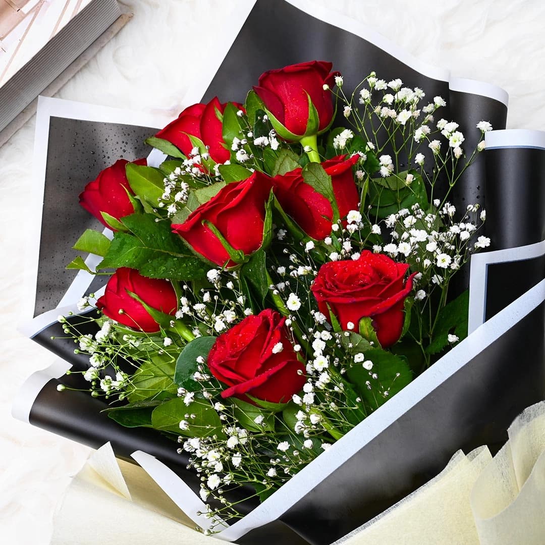 Heartfelt Red Roses Flowers  Bouquet — view 3 of 4