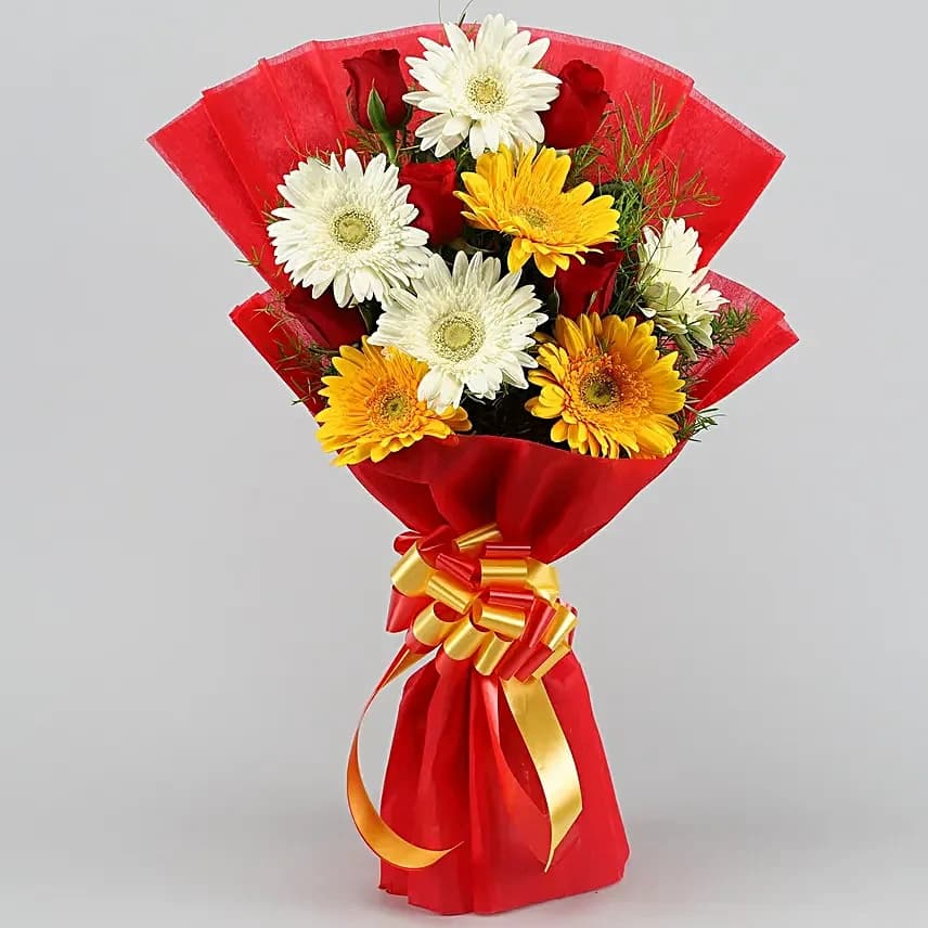 Mixed Elegance Gerberas Flowers  Bouquet — view 4 of 4