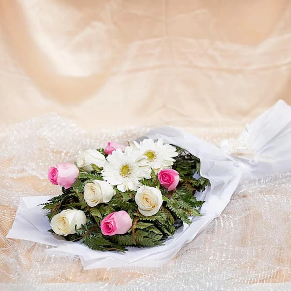 Pure Affection Roses And Gerberas Flowers  Bouquet — view 2 of 3