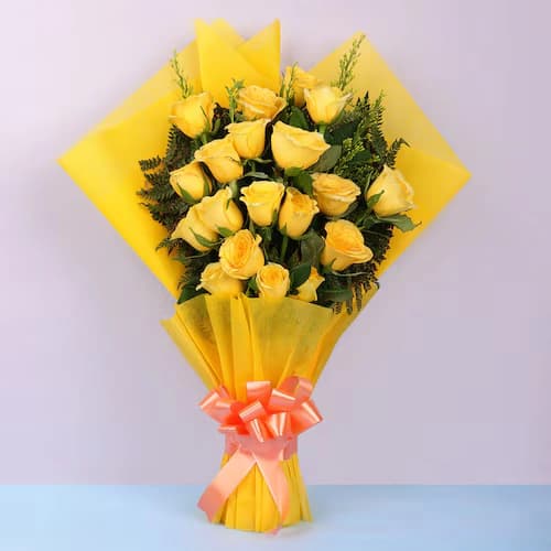 Stunning Yellow Roses Bunch Bouquet — view 2 of 3