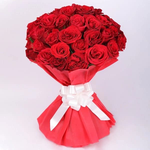 For Someone Special Red Roses in Red Packing Bouquet — view 2 of 4
