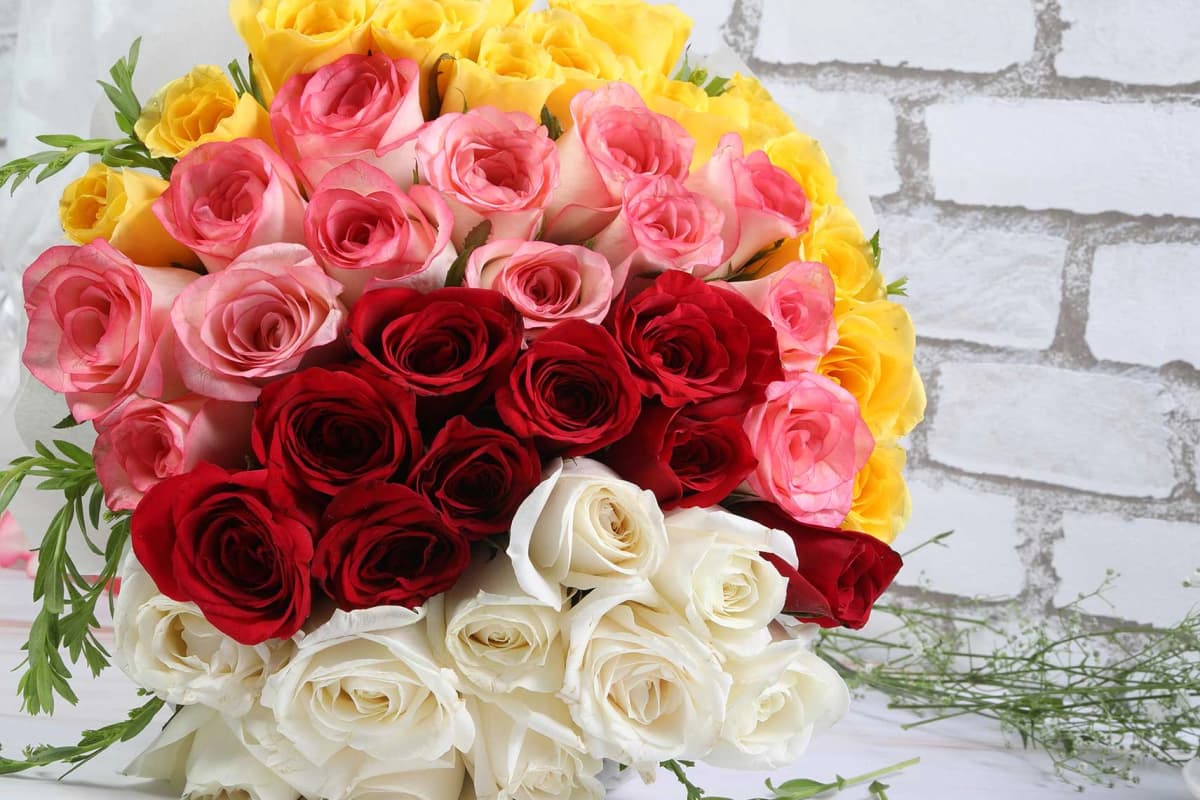 Colorful Mix Flowers rose bouquet — view 4 of 4