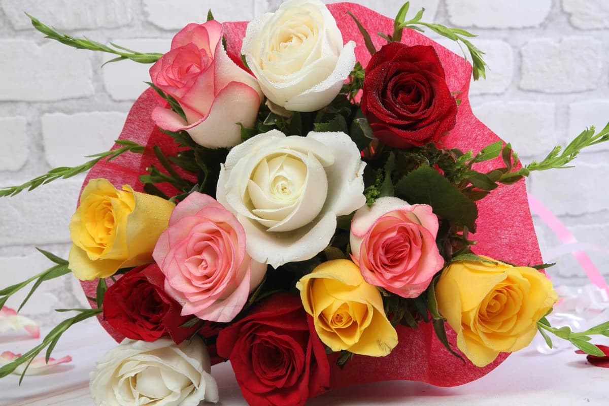 Rainbow Flowers  rose collective bouquet — view 2 of 4