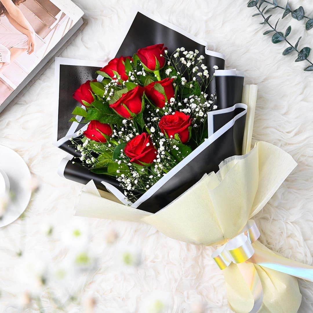 Heartfelt Red Roses Flowers  Bouquet — view 1 of 4