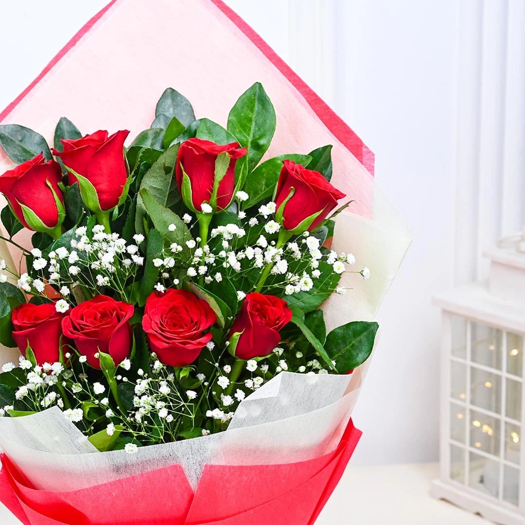 Double-layered Red Rose Flowers  Bouquet — view 3 of 4